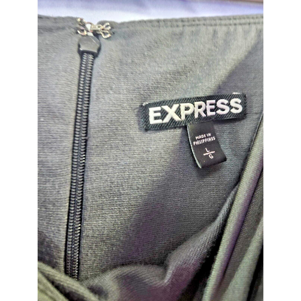 Express Womens Strapless Formal Silver Cocktail Dress Size Large image 5